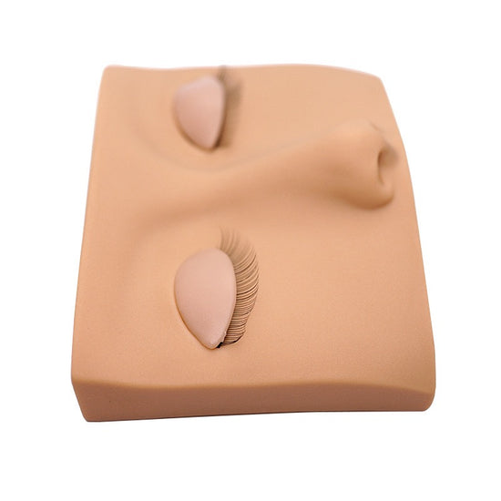 Modular Silicone Lash Practice Pad with Removable Eyelids