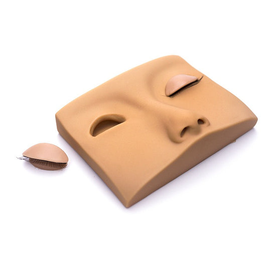 Modular Silicone Lash Practice Pad with Removable Eyelids